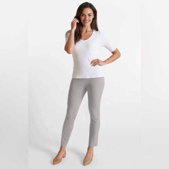 Peace of Cloth Lisa Pant in Dove Gray Ankle Trousers Size 4 - Picture 2 of 10